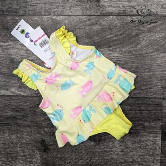 Wippette Ruffle Trim One Piece Swimsuit Size 12mths - Picture 2 of 3